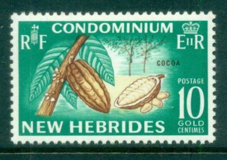 New Hebrides (Br) 1963-67 Pictorials, Cacao 10c