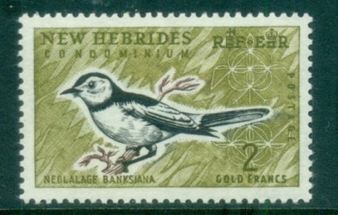 New Hebrides (Br) 1963-67 Pictorials, Bird, Flycatcher