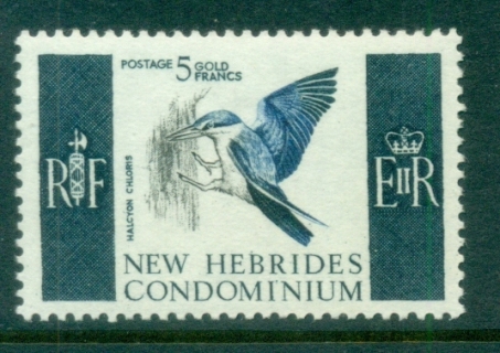 New Hebrides (Br) 1963-67 Pictorials, Bird Kingfisher 5fr