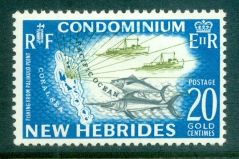 New Hebrides (Br) 1963-67 Pictorials, Map 20c