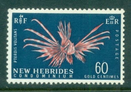 New Hebrides (Br) 1963-67 Pictorials, Lionfish 60c