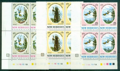 New Hebrides (Br) 1969 Land Divers of Pentecost Blk4