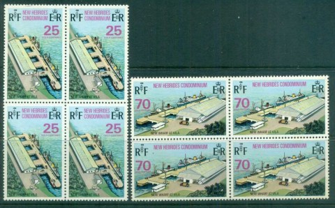 New Hebrides (Br) 1973 New Wharf Vila Blk4