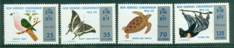 New Hebrides (Br) 1974 Nature Conservation, Bird, Butterfly, Bat, Turtle