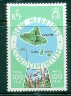 New Hebrides (Br) 1977 Island Maps 100 fr