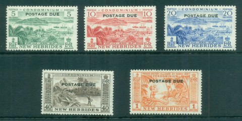 New Hebrides (Br) 1957 Postage Dues Opts