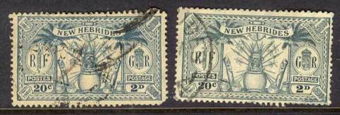 New Hebrides (Br) 1925 2x 2d Used