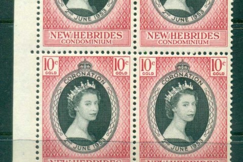 New Hebrides (Br) 1953 QEII Coronation Blk 4