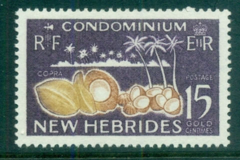 New Hebrides (Br) 1963-67 Pictorials, Copra Industry 15c