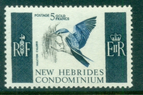 New Hebrides (Br) 1963-67 Pictorials, Bird Kingfisher 5fr