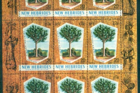 New Hebrides (Br) 1969 Kauri Pine Sheetlet