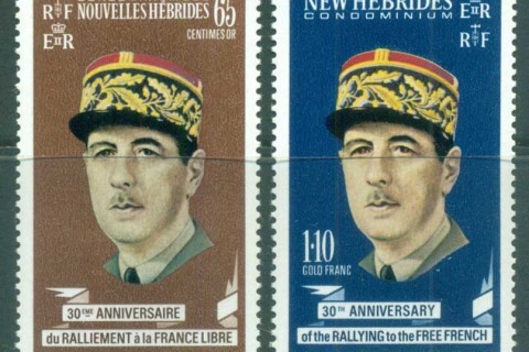 New Hebrides (Br) 1970 Charles de Gaulle