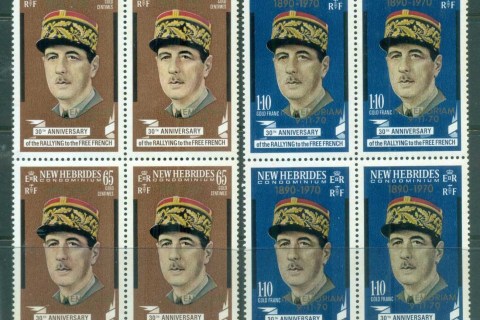 New Hebrides (Br) 1971 Charles de Gaulle Opt in Memoriam