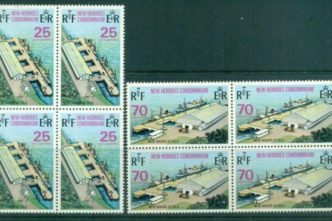 New Hebrides (Br) 1973 New Wharf Vila Blk4