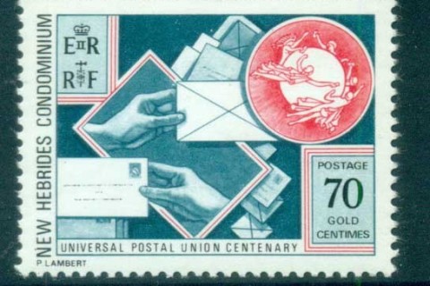 New Hebrides (Br) 1974 UPU Centenary