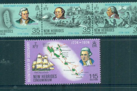 New Hebrides (Br) 1974 Capt Cook Bicentenary of Discovery