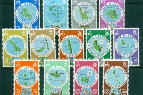 New Hebrides (Br) 1977-78 Island Maps