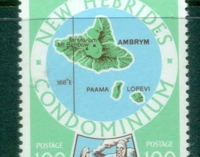 New Hebrides (Br) 1977 Island Maps 100 fr