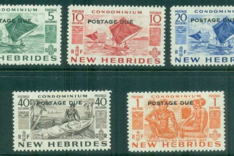 New Hebrides (Br) 1953 Postage Dues Opts