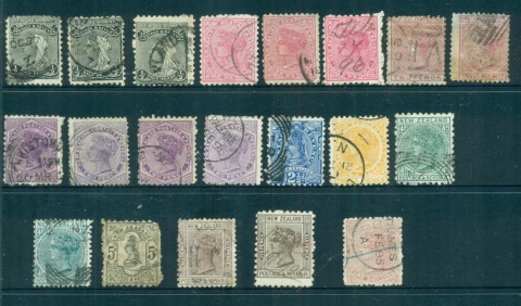 New-Zealand-1850s-on-Queen-Victoria-Assorted-oddments-faults-FU-lot71525