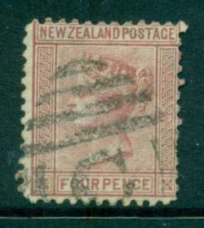 New-Zealand-1874-4d-claret-perf-11½-FU-Lot28464