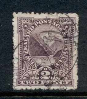 New-Zealand-1899-1900-Pictorial-Pembroke-Peak-2d-violet-FU