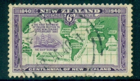 New-Zealand-1940-6d-Mutton-Ship-FU-lot71552