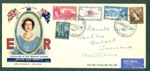 New-Zealand-1953-QEII-Coronation-FDC-lot50452