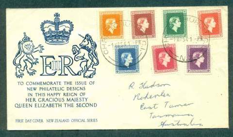 New-Zealand-1954-QEII-Officals-FDC-lot50449