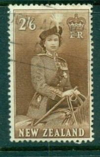 New-Zealand-1954-Queen-on-Horseback-2-6d-FU-lot71569