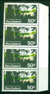 New-Zealand-1970-71-50c-Tasman-park-Strip-4-MUH-Lot23443