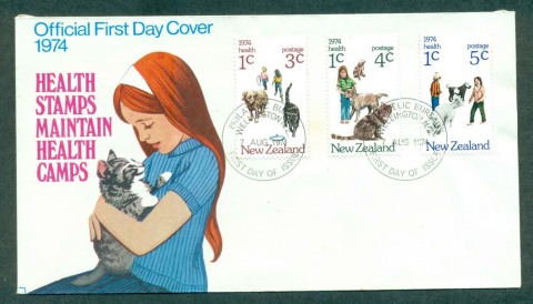 New-Zealand-1974-Health-Pets-tones-FDC-lot52655