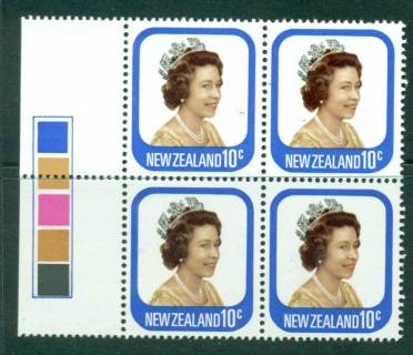 New-Zealand-1975-81-10c-QEII-Block-4-MUH-Lot23437