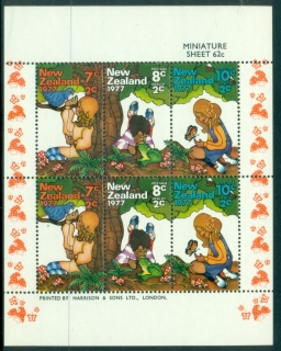 New-Zealand-1977-Health-Stamps-MS-MUH