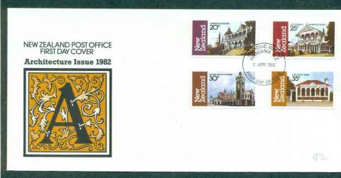 New-Zealand-1982-Architecture-FDC-lot50441