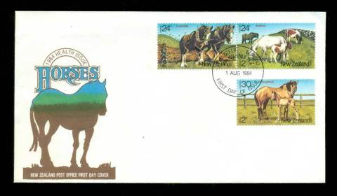 New-Zealand-1984-Horses-FDC-lot52721