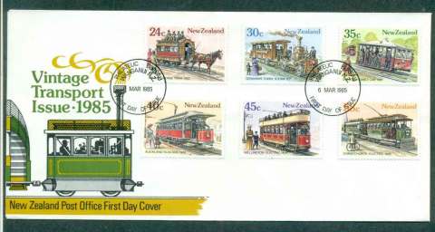 New-Zealand-1985-Vintage-Transport-Trams-FDC-lot50436