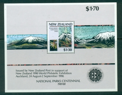 New-Zealand-1988-Tongariro-Nat-Pk-MS-MUH-Lot29857