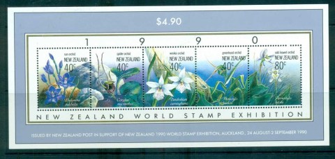 New-Zealand-1990-Orchids-MS-MLH-lot71903