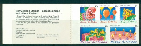 New-Zealand-1991-Happy-Birthday-40c-Booklet-MUH-lot53156