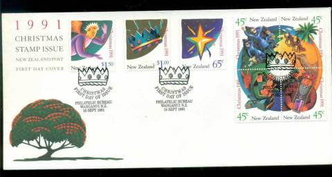 New-Zealand-1991-Xmas-FDC-lot52783