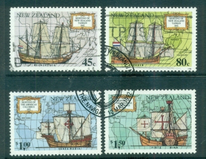 New-Zealand-1992-Discovery-of-America-Ships-FU-lot71922