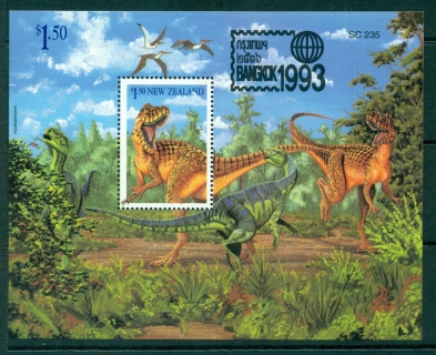 New-Zealand-1993-Bangkok-Dinosaur-MS-MUH-Lot29861