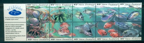 New-Zealand-1993-Fishing-Industry-Booklet-pane-10-labels-MUH-lot53177