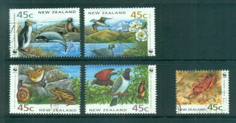 New-Zealand-1993-WWF-Species-Unique-to-New-Zealand-FU-lot71934