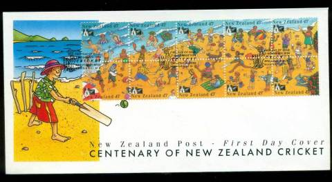 New-Zealand-1994-Beach-Activities-Booklet-pane-10-FDC-lot52820