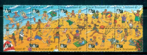 New-Zealand-1994-Beach-Cricket-Boklet-pane-10-MUH-lot53190