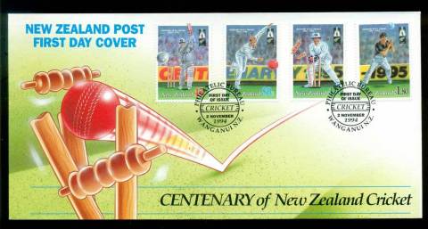 New-Zealand-1994-Centenary-of-NZ-Cricket-FDC-lot52829