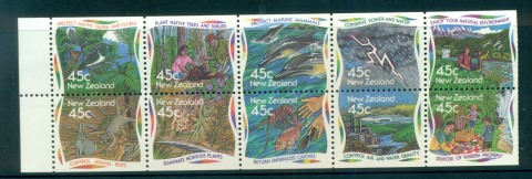 New-Zealand-1995-Environmental-Protection-Booklet-pane-10-MUH-lot53196