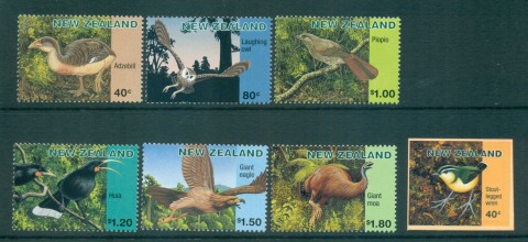 New-Zealand-1996-Extinct-Birds-booklet-stamp-MUH-lot53221